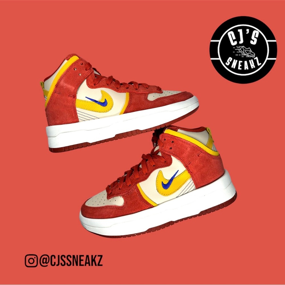 Women’s Authentic Nike Dunk High Up ‘Cinnabar’  - Size 7 Brand new!